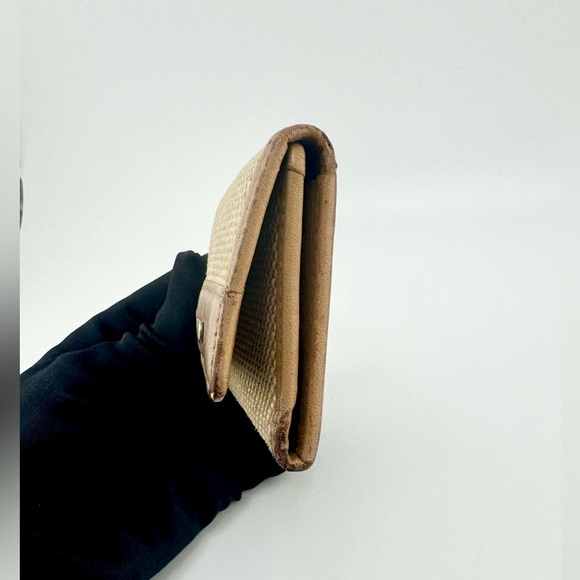 Burberry Woven Key Holder Tan Leather Accents with Silver Hardware - Picture 5 of 13